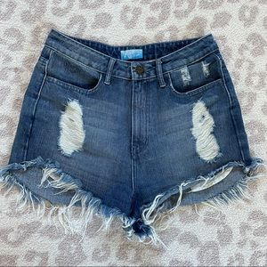 Show Me Your MuMu Bull Head Cut Off Jean Shorts